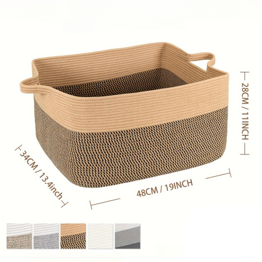 45L Woven Fabric Storage Bin Organizer