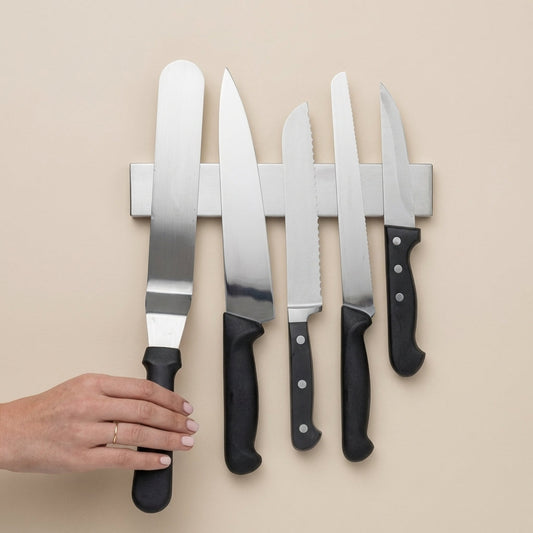 30cm Magnetic Knife Rack - Stainless Steel Wall Mount
