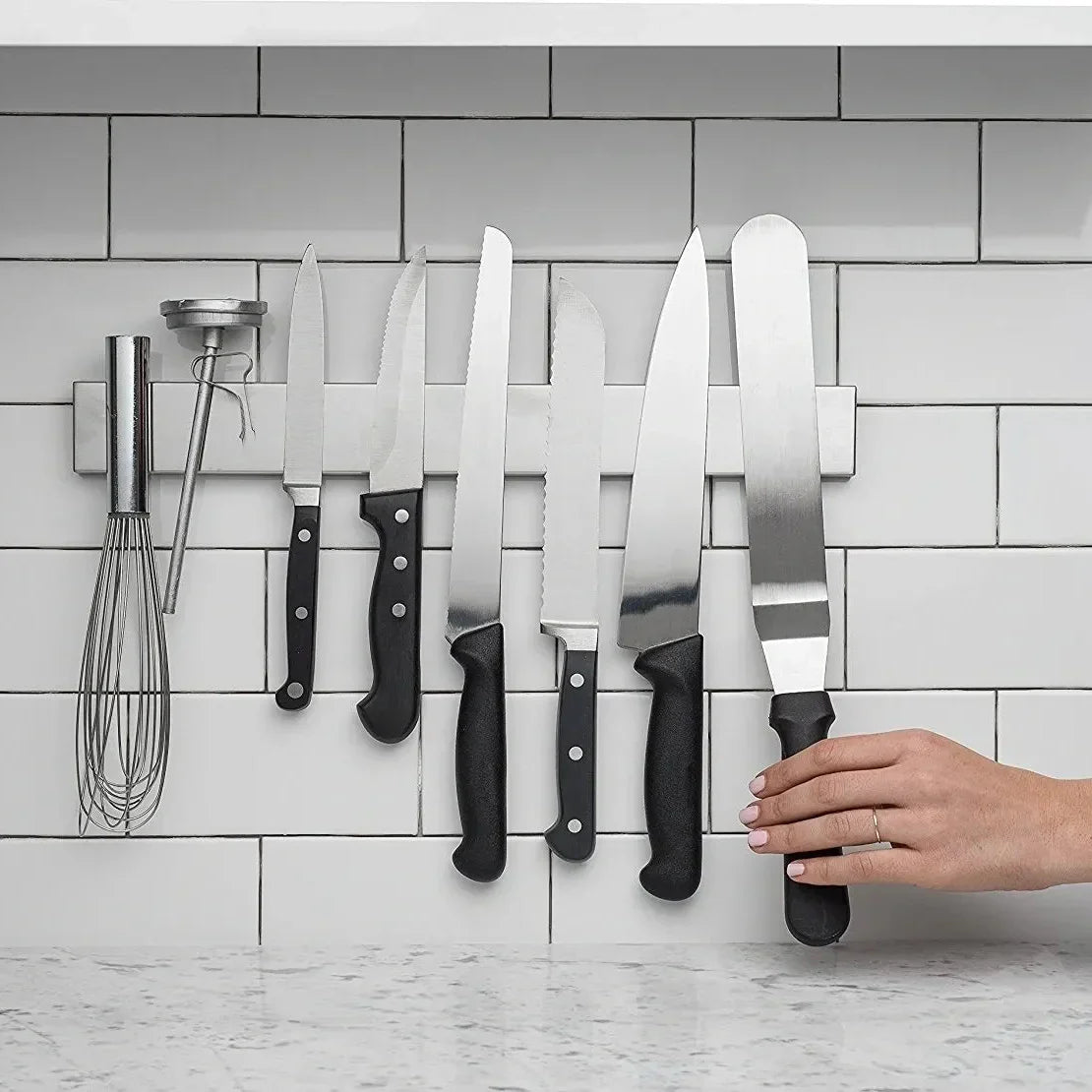 30cm Magnetic Knife Rack - Stainless Steel Wall Mount