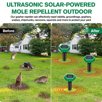 Solar Ultrasonic Mole Repeller (4-Pack)