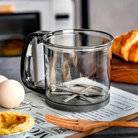 250ml Flour Sifter with Squeeze Handle and Measuring Marks