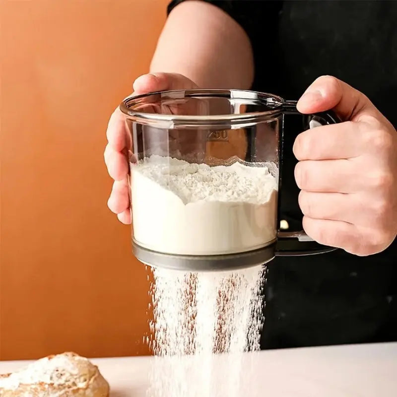 250ml Flour Sifter with Squeeze Handle and Measuring Marks