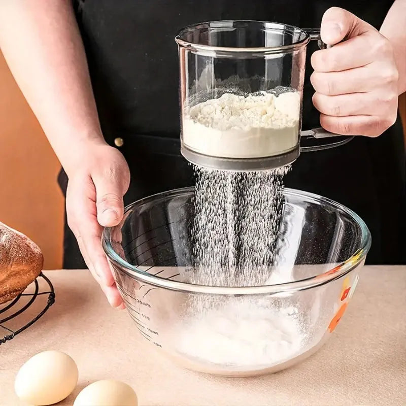 250ml Flour Sifter with Squeeze Handle and Measuring Marks