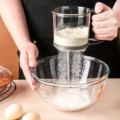 250ml Flour Sifter with Squeeze Handle and Measuring Marks