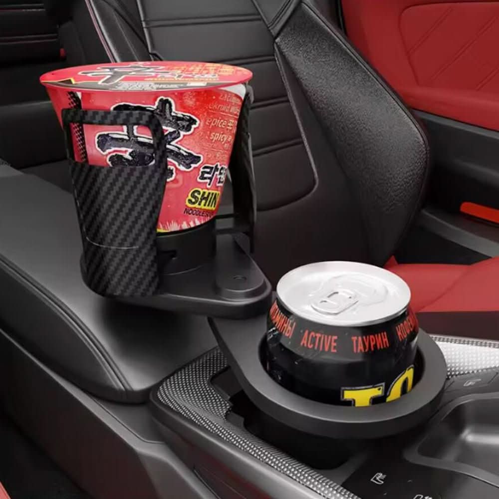 360-Degree Rotating Car Cup Holder for Two Drinks
