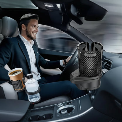 360-Degree Rotating Car Cup Holder for Two Drinks
