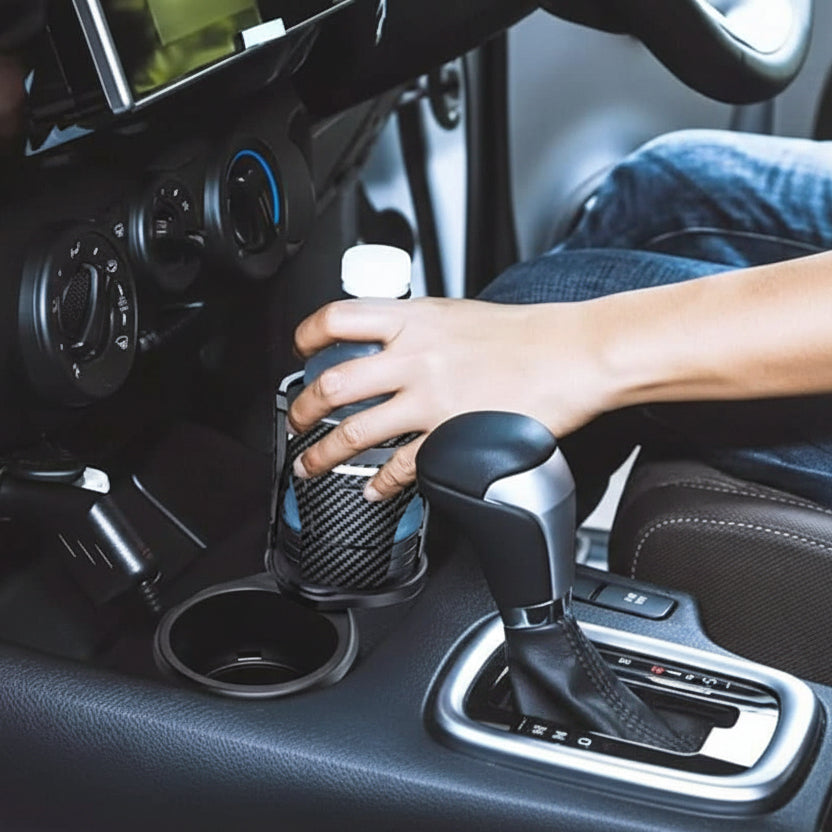 360-Degree Rotating Car Cup Holder for Two Drinks