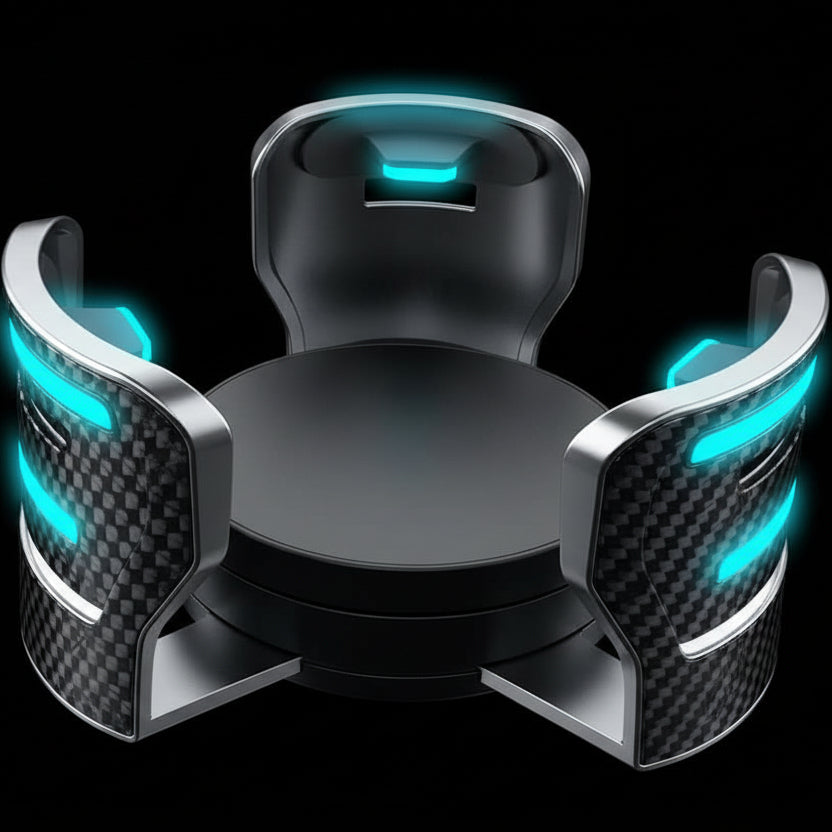 360-Degree Rotating Car Cup Holder for Two Drinks