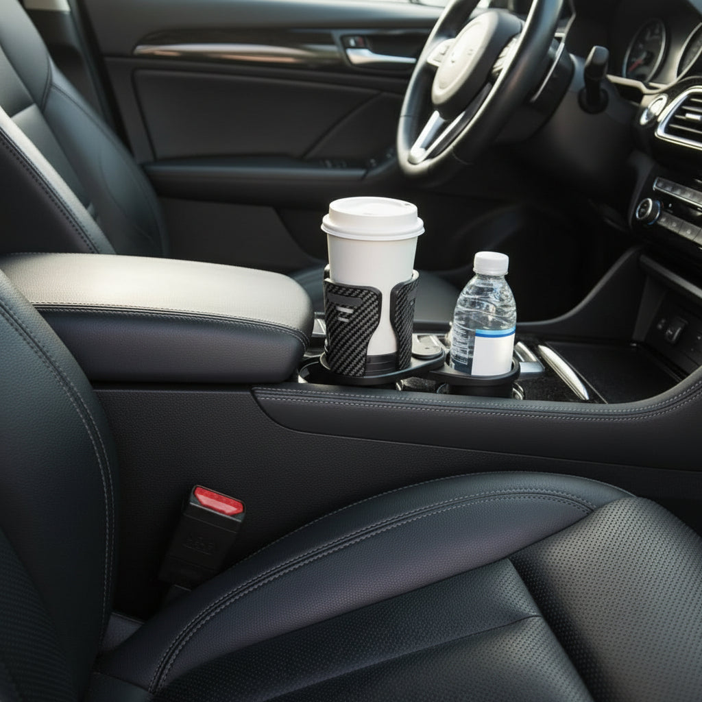 360-Degree Rotating Car Cup Holder for Two Drinks