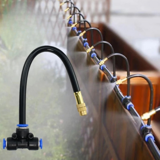 20m Garden Misting System with 20 Brass Jets