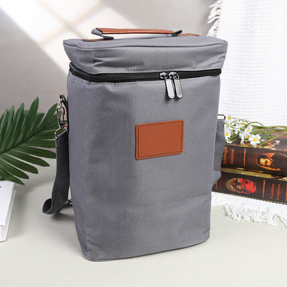 Insulated 4-Bottle Wine Cooler Tote Bag