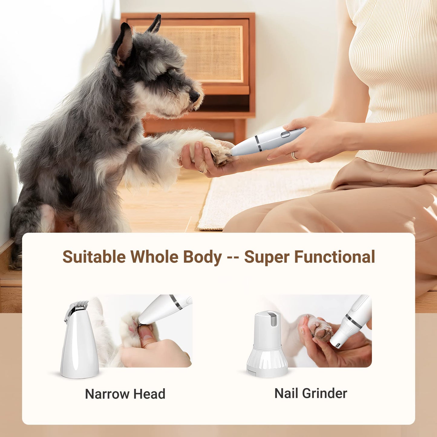 4-in-1 Dog Grooming Kit with Quiet Clippers