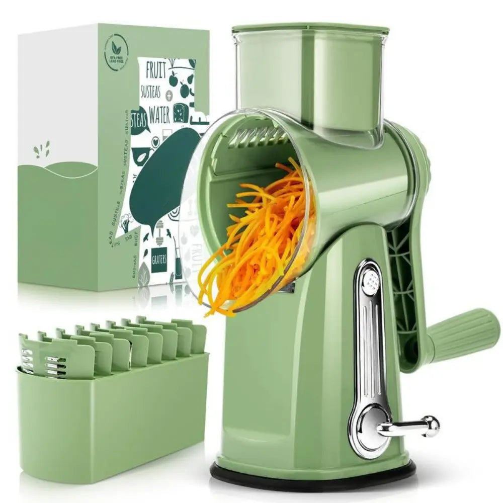 5-Blade Rotary Grater with Suction Cup Base