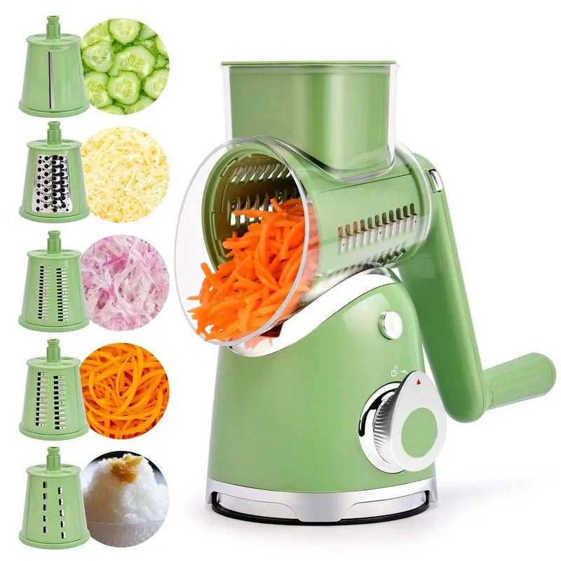 5-Blade Rotary Grater with Suction Cup Base