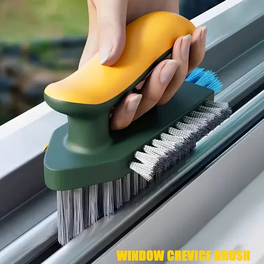 4-in-1 Tile, Grout & Glass Cleaning Brush Set of 2