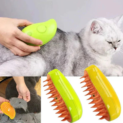 3-in-1 Cat Grooming Brush with Steam Function