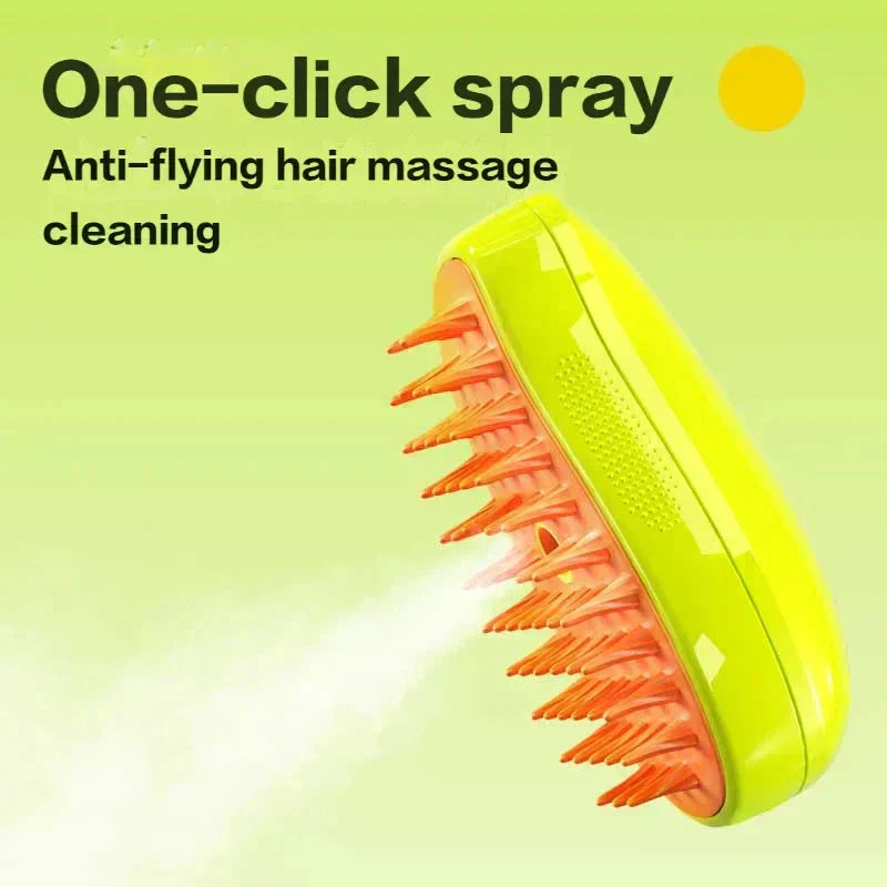 3-in-1 Cat Grooming Brush with Steam Function