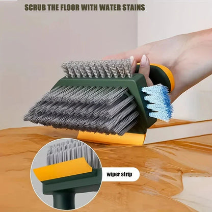 4-in-1 Tile, Grout & Glass Cleaning Brush Set of 2