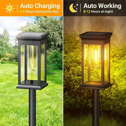 Solar Pathway Lights 2-Pack - LED Lantern Style