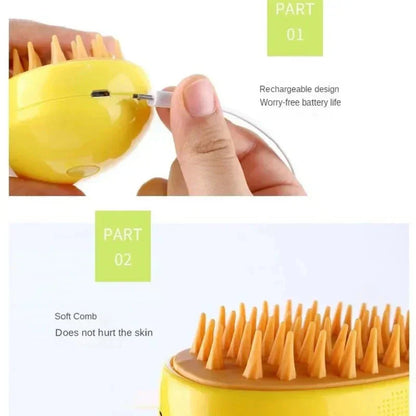 3-in-1 Cat Grooming Brush with Steam Function