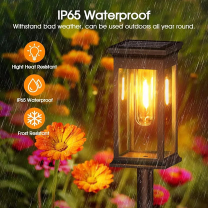 Solar Pathway Lights 2-Pack - LED Lantern Style