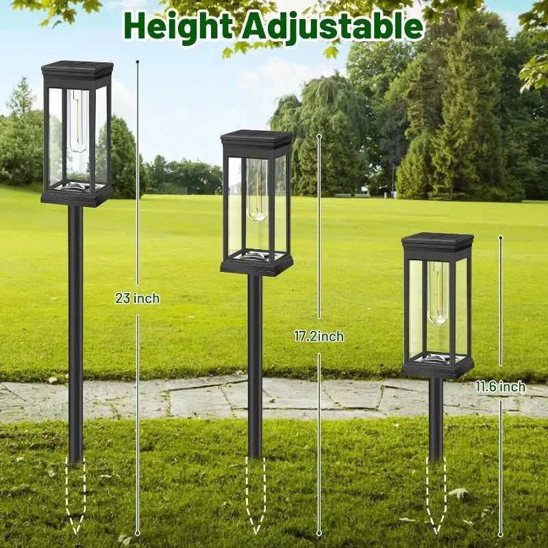 Solar Pathway Lights 2-Pack - LED Lantern Style