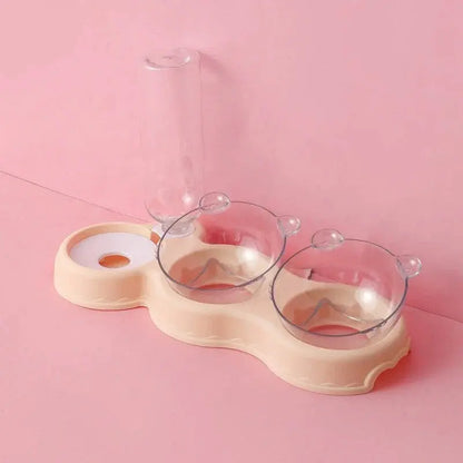 3-in-1 Pet Feeding Station with Water Dispenser