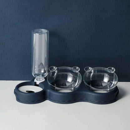 3-in-1 Pet Feeding Station with Water Dispenser