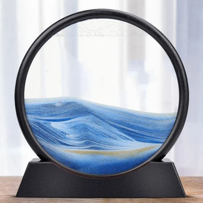3D Sand Art Hourglass with Calming Deep Sea Design