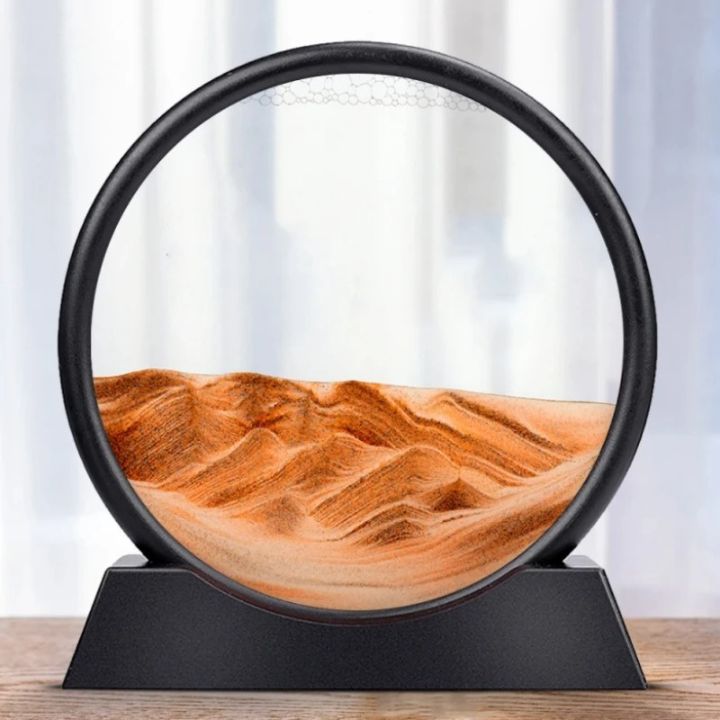 3D Sand Art Hourglass with Calming Deep Sea Design