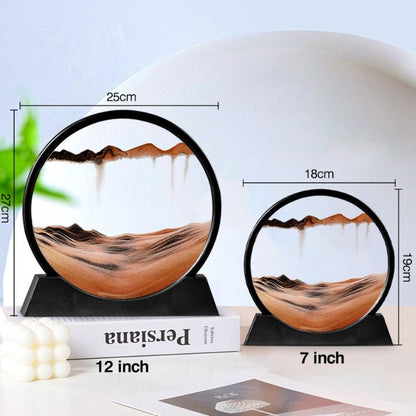 3D Sand Art Hourglass with Calming Deep Sea Design
