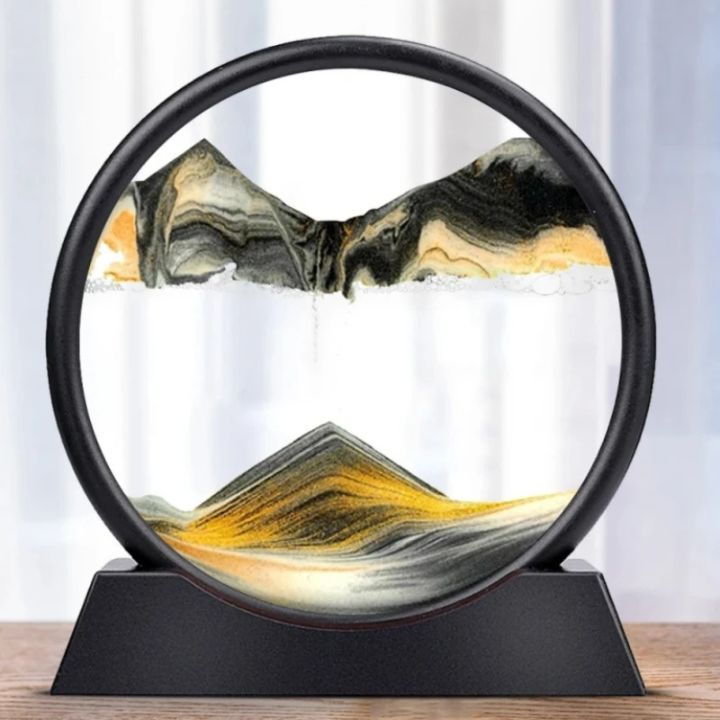 3D Sand Art Hourglass with Calming Deep Sea Design