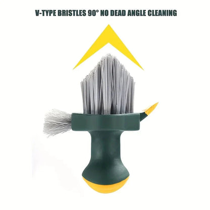4-in-1 Tile, Grout & Glass Cleaning Brush Set of 2