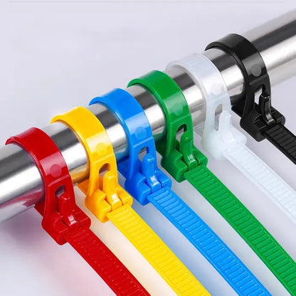 100-Pack Self-Locking Reusable Nylon Cable Ties