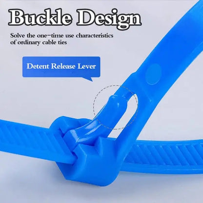 100-Pack Self-Locking Reusable Nylon Cable Ties