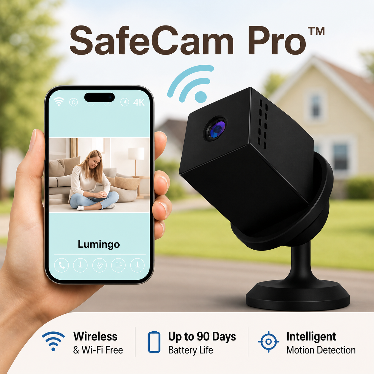 4K Wireless Security Camera with Night Vision