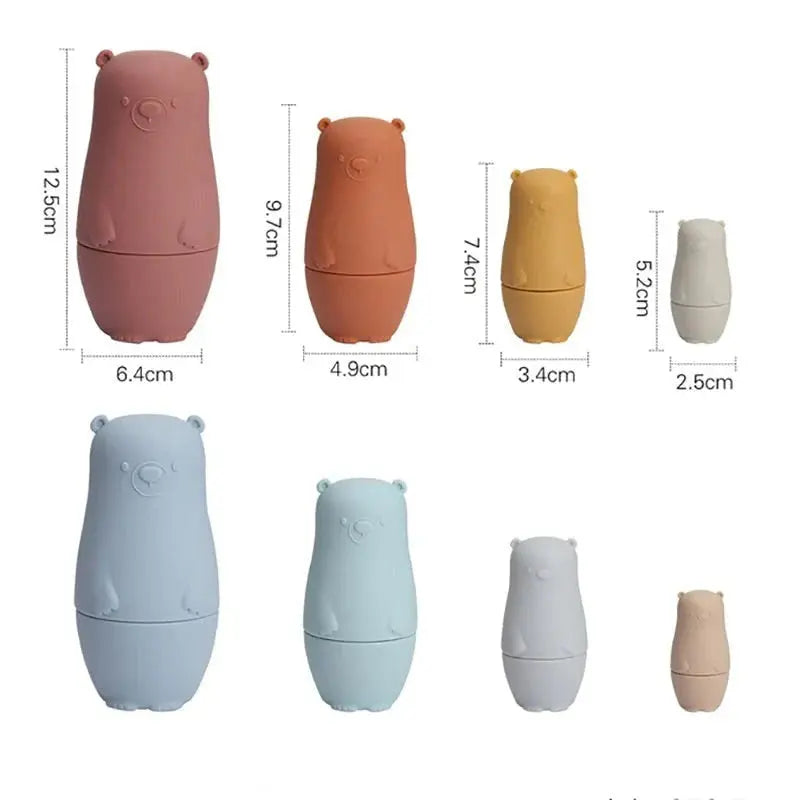 4-Piece Silicone Stacking Toys for Babies