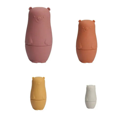 4-Piece Silicone Stacking Toys for Babies
