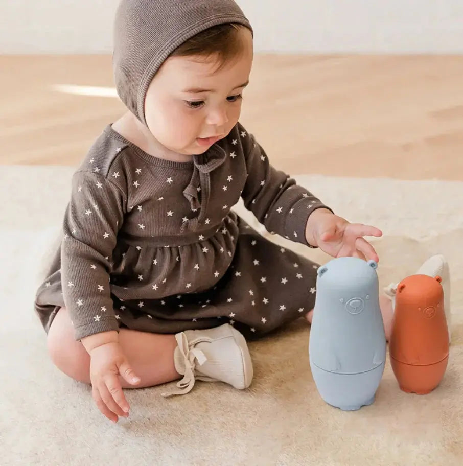 4-Piece Silicone Stacking Toys for Babies