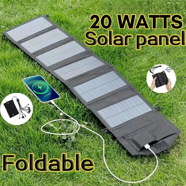 20W Foldable Solar Power Bank Charger