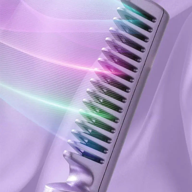 2-in-1 Hair Straightening Brush - Travel Styling Tool