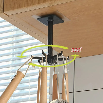 360 Rotating Hook Rack - Drill-Free Twist Organizer