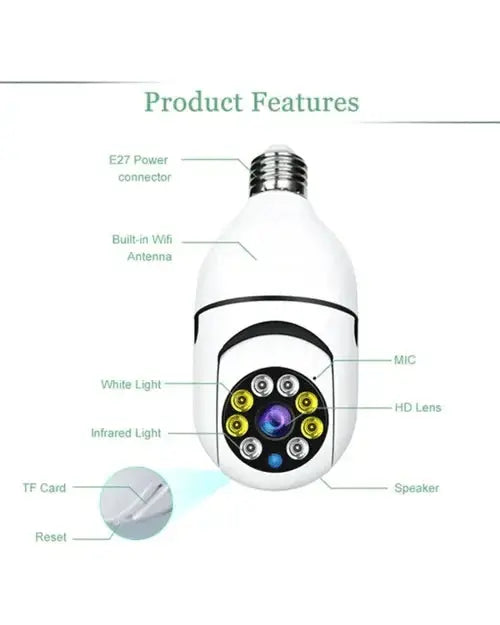 360° Pan-Tilt Security Camera with Night Vision