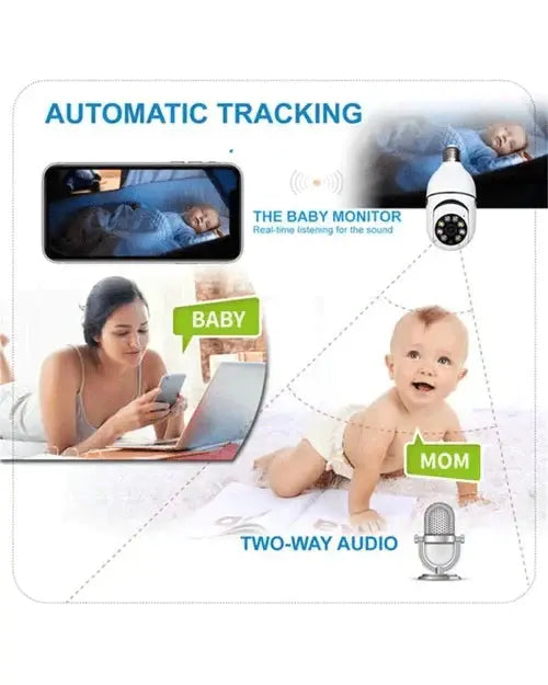 360° Pan-Tilt Security Camera with Night Vision