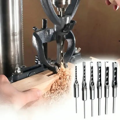 4-Piece Square Tenon Drill Bit Set for Woodworking