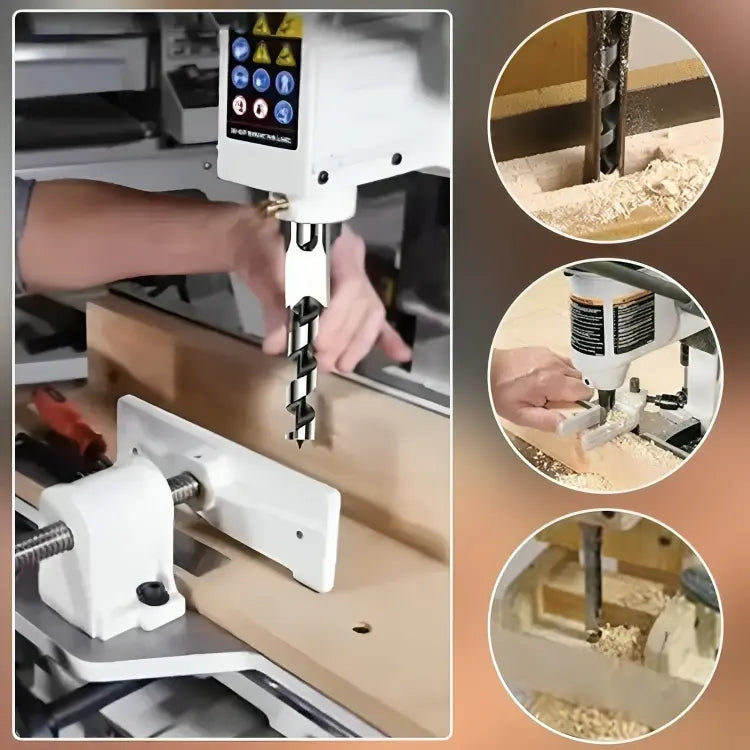4-Piece Square Tenon Drill Bit Set for Woodworking