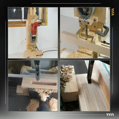 4-Piece Square Tenon Drill Bit Set for Woodworking