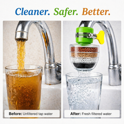 5-Layer Faucet Water Filter for Chlorine & Limescale