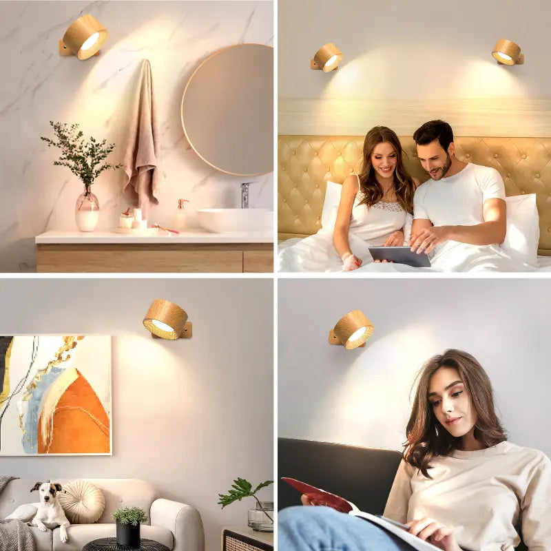 360 Swivel Rechargeable LED Wall Light with Touch