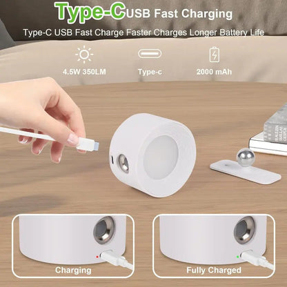 360 Swivel Rechargeable LED Wall Light with Touch